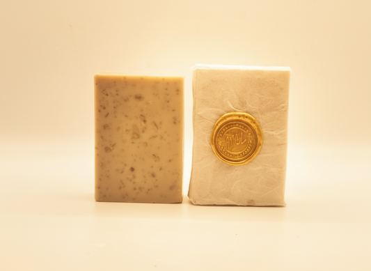 Cleopatra’s Beauty Secret donkey milk soap bar with packaging.